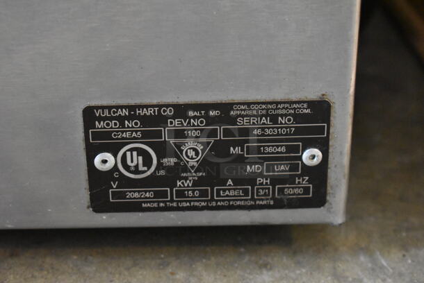 Vulcan C24EA5 Stainless Steel Commercial Countertop Electric Powered Single Deck Steam Cabinet. 208/240 Volts, 3/1 Phase.  - Image 5 of 6