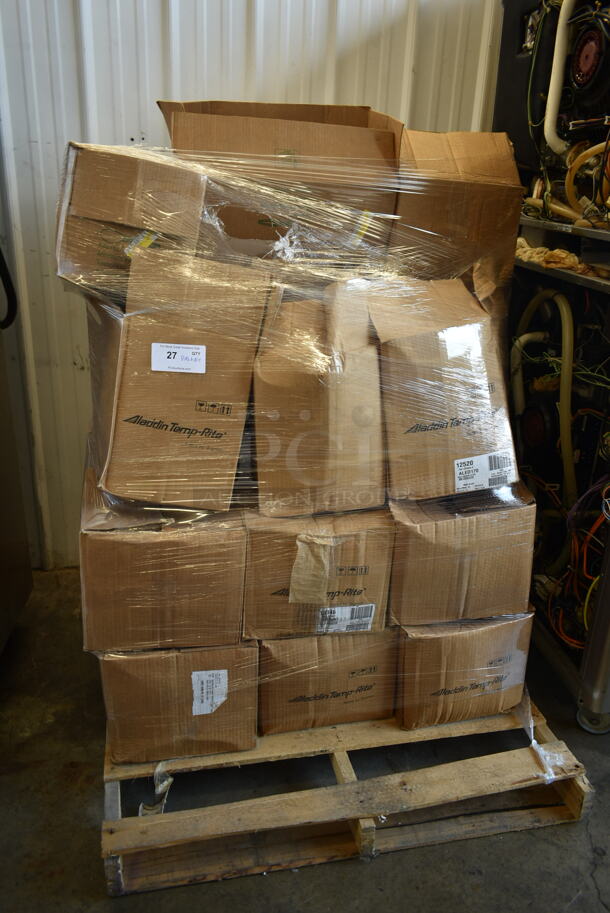 PALLET LOT of Aladdin Temp-rite Black Poly Round Trays! Goes GREAT w/ Lot 31! - Image 1 of 6