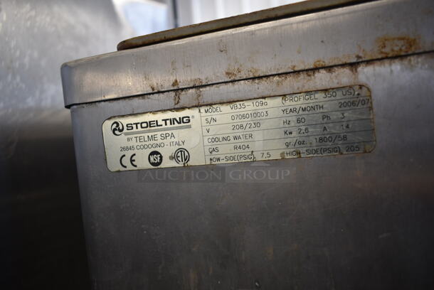 Stoelting VB35-109a Stainless Steel Commercial Floor Style Water Cooled Batch Freezer on Commercial Casters. 208/230 Volts, 3 Phase. - Image 8 of 10
