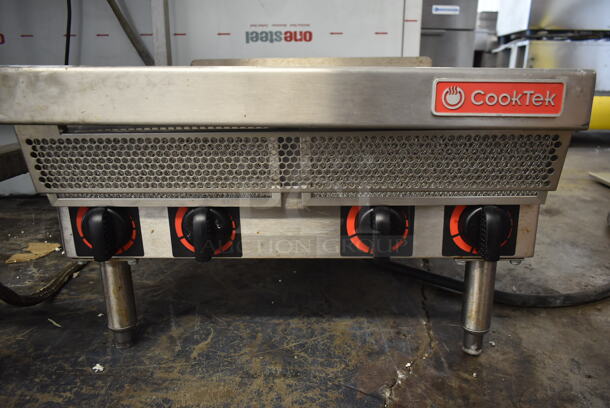 2020 CookTek MC17004-200 Stainless Steel Commercial Countertop Electric Powered 4 Burner Range. 208 Volts. See Pictures For Damaged Range Top. - Image 4 of 6
