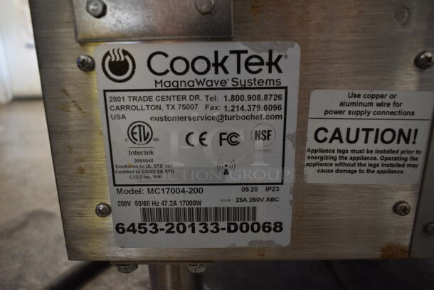 2020 CookTek MC17004-200 Stainless Steel Commercial Countertop Electric Powered 4 Burner Range. 208 Volts. See Pictures For Damaged Range Top. - Image 6 of 6