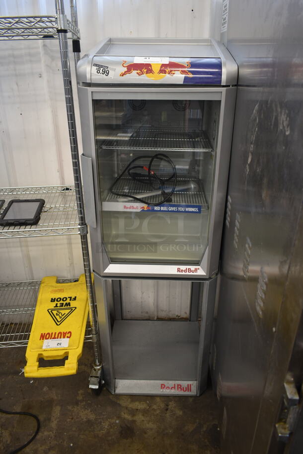 Red Bull RB-GDCT ECO LED Metal Commercial Mini Cooler Merchandiser on Stand. 115 Volts, 1 Phase. Tested and Working! - Image 1 of 8