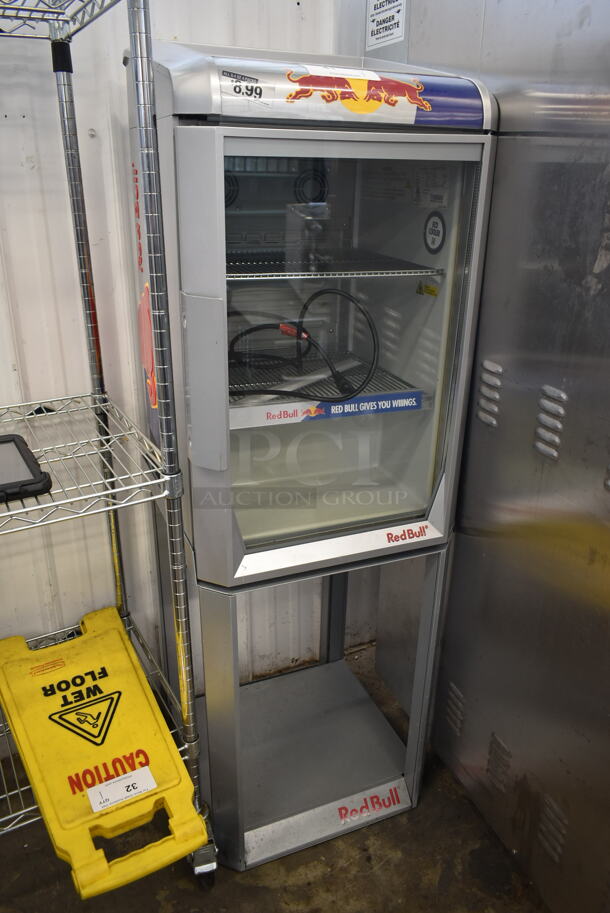 Red Bull RB-GDCT ECO LED Metal Commercial Mini Cooler Merchandiser on Stand. 115 Volts, 1 Phase. Tested and Working! - Image 2 of 8