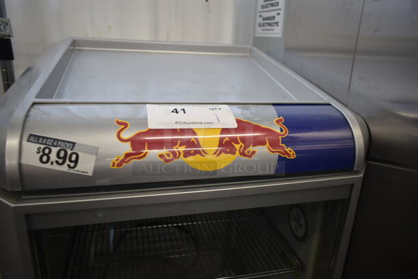 Red Bull RB-GDCT ECO LED Metal Commercial Mini Cooler Merchandiser on Stand. 115 Volts, 1 Phase. Tested and Working! - Image 4 of 8