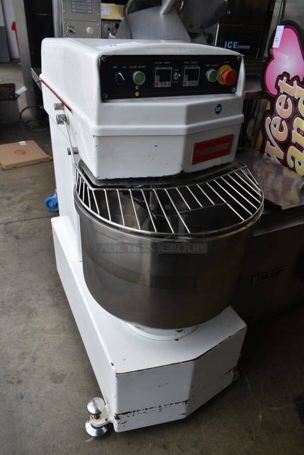 Thunderbird ASP-40 Metal Commercial Floor Style 60 Quart Spiral Dough Mixer w/ Stainless Steel Mixing Bowl, Bowl Guard and Dough Hook. 220 Volts, 3 Phase. - Image 2 of 7