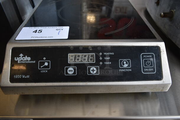 2016 Update IC-1800WN Stainless Steel Commercial Countertop Electric Powered Single Burner Induction Range. 120 Volts, 1 Phase.  - Image 3 of 5