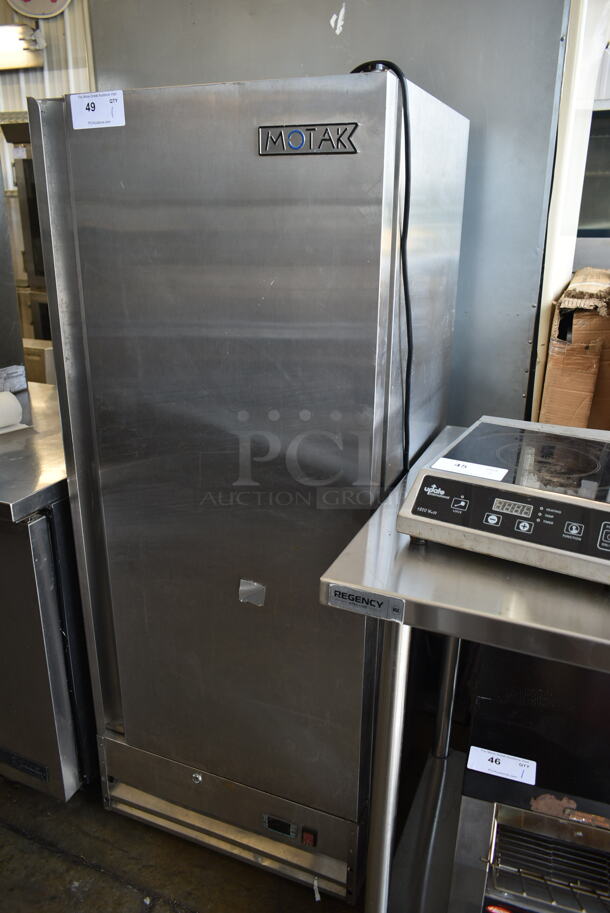 Motak MSD-1DR-BAL-12-X Stainless Steel Commercial Single Door Reach In Cooler w/ Poly Coated Racks. 115 Volts, 1 Phase. Tested and Powers On But Does Not Get Cold - Image 2 of 6