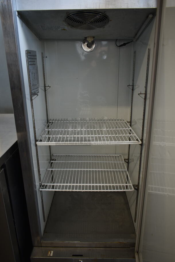 Motak MSD-1DR-BAL-12-X Stainless Steel Commercial Single Door Reach In Cooler w/ Poly Coated Racks. 115 Volts, 1 Phase. Tested and Powers On But Does Not Get Cold - Image 4 of 6