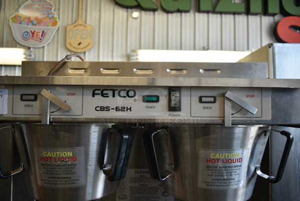 Fetco CBS-62H Stainless Steel Commercial Countertop Double Coffee Machine w/ Hot Water Dispenser and 2 Metal Brew Baskets. 120/208-240 Volts, 1 Phase. - Image 4 of 9