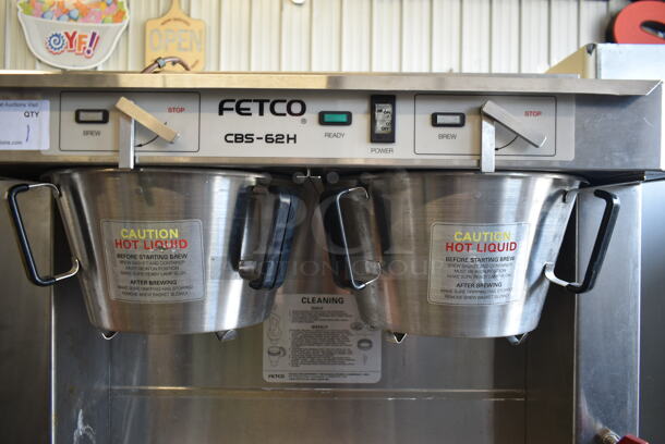 Fetco CBS-62H Stainless Steel Commercial Countertop Double Coffee Machine w/ Hot Water Dispenser and 2 Metal Brew Baskets. 120/208-240 Volts, 1 Phase. - Image 5 of 9