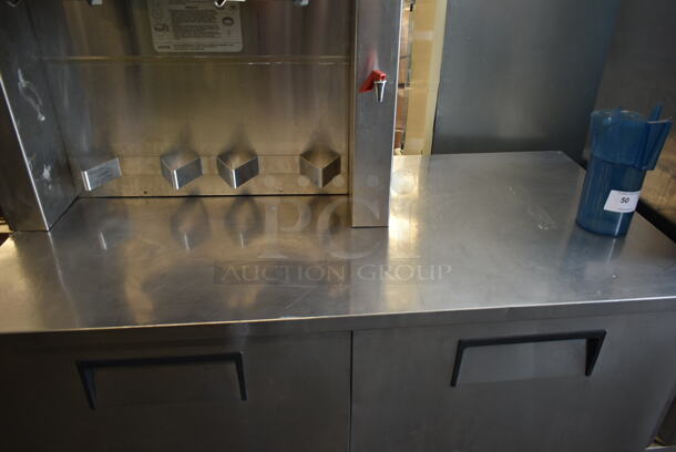 2013 True TUC-60F Stainless Steel Commercial 2 Door Undercounter Freezer on Commercial Casters. 115 Volts, 1 Phase. Tested and Working! - Image 3 of 7