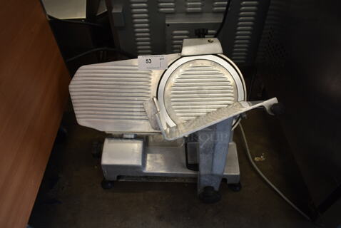Univex Stainless Steel Commercial Countertop Meat Slicer w/ Blade Sharpener. Tested and Working!