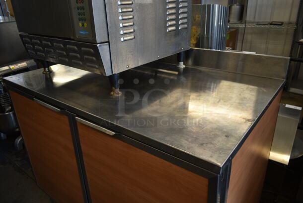 Duke RUF-48M Stainless Steel Commercial 2 Door Work Top Cooler on Commercial Casters. 120 Volts, 1 Phase. Tested and Powers On But Does Not Get Cold - Image 3 of 7