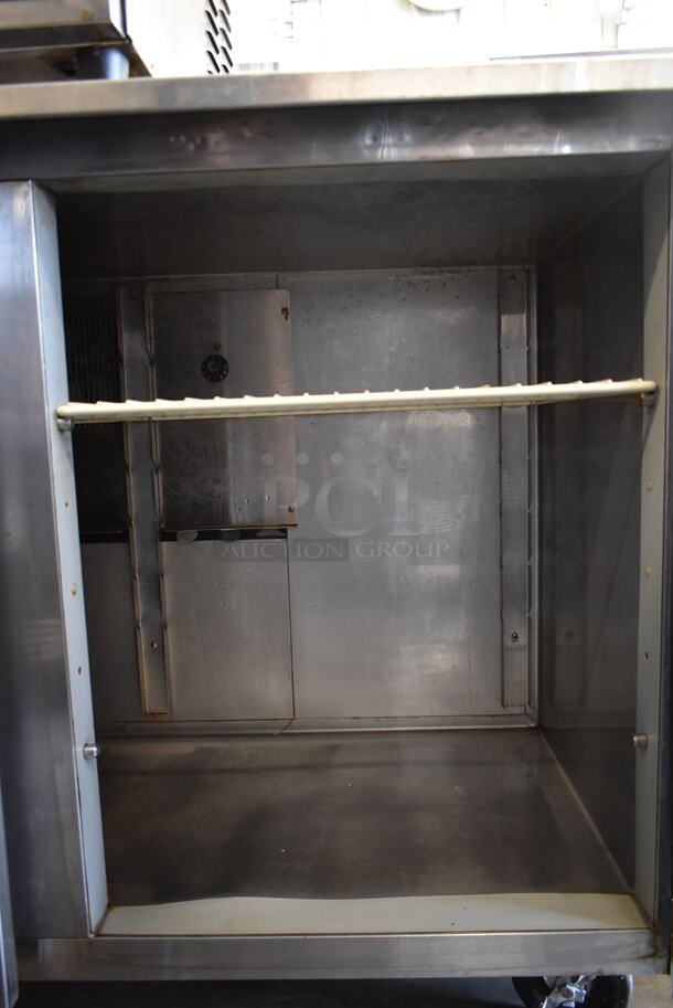 Duke RUF-48M Stainless Steel Commercial 2 Door Work Top Cooler on Commercial Casters. 120 Volts, 1 Phase. Tested and Powers On But Does Not Get Cold - Image 7 of 7