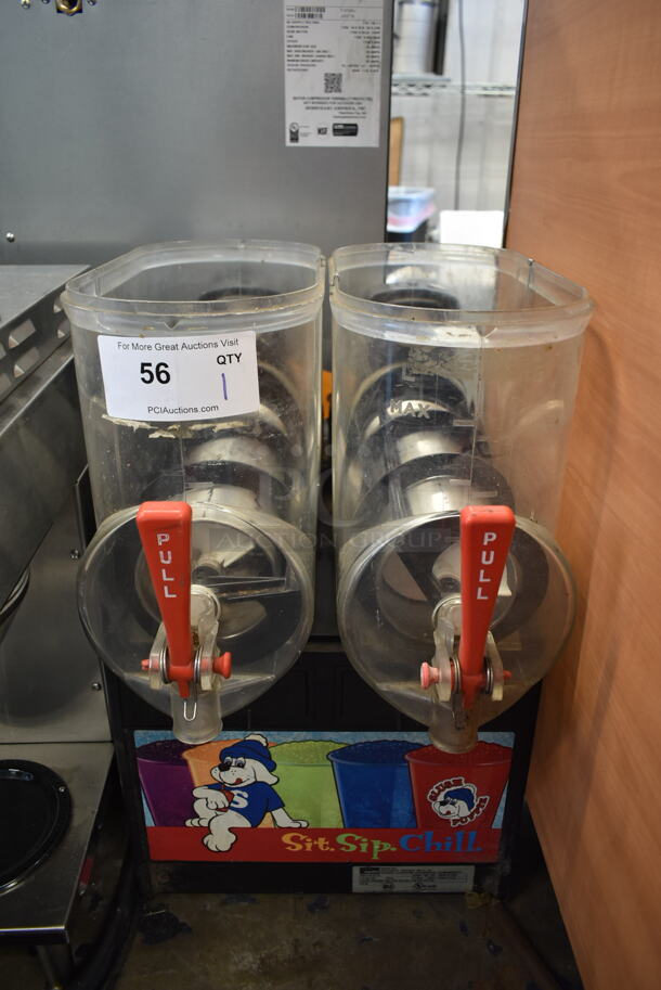 Ugolini NHT 2 UL AF BL Stainless Steel Commercial Countertop 2 Hopper Slushie Machine. No Lids. 115 Volts, 1 Phase. Cannot Test Due To Cut Power Cord - Image 1 of 5