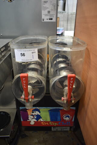 Ugolini NHT 2 UL AF BL Stainless Steel Commercial Countertop 2 Hopper Slushie Machine. No Lids. 115 Volts, 1 Phase. Cannot Test Due To Cut Power Cord