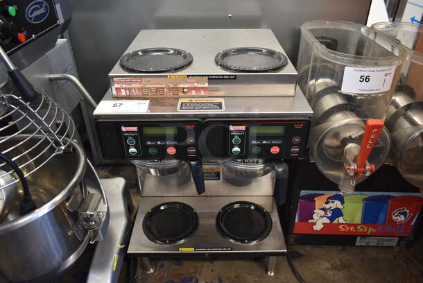2015 Bunn AXIOM 2/2 TWIN Stainless Steel Commercial Countertop 4 Burner Coffee Machine w/ 2 Metal Brew Baskets. 120/208-240 Volts, 1 Phase.  - Image 1 of 8