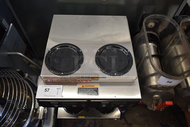 2015 Bunn AXIOM 2/2 TWIN Stainless Steel Commercial Countertop 4 Burner Coffee Machine w/ 2 Metal Brew Baskets. 120/208-240 Volts, 1 Phase.  - Image 3 of 8