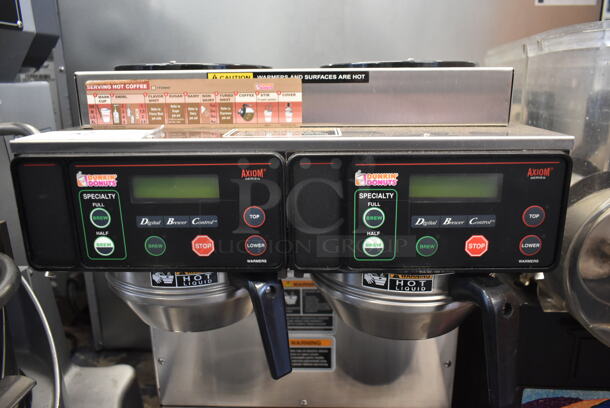 2015 Bunn AXIOM 2/2 TWIN Stainless Steel Commercial Countertop 4 Burner Coffee Machine w/ 2 Metal Brew Baskets. 120/208-240 Volts, 1 Phase.  - Image 4 of 8