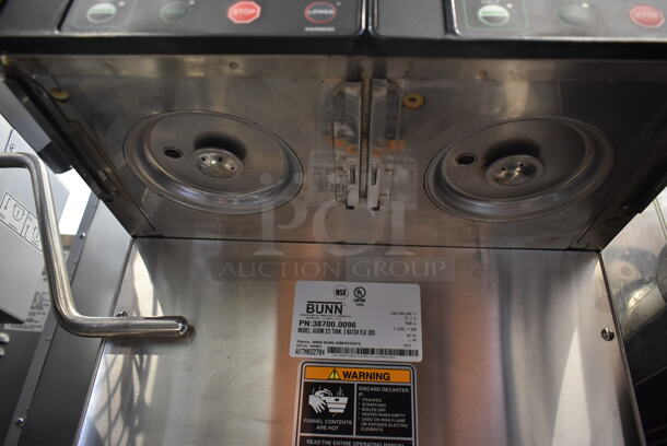 2015 Bunn AXIOM 2/2 TWIN Stainless Steel Commercial Countertop 4 Burner Coffee Machine w/ 2 Metal Brew Baskets. 120/208-240 Volts, 1 Phase.  - Image 7 of 8