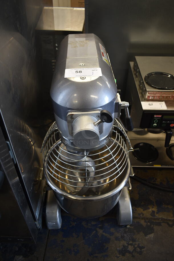 General GEM120 Metal Commercial Countertop 20 Quart Planetary Dough Mixer w/ Stainless Steel Mixing Bowl, Bowl Guard and Dough Hook Attachment. 110 Volts, 1 Phase. Tested and Does Not Power On - Image 2 of 7