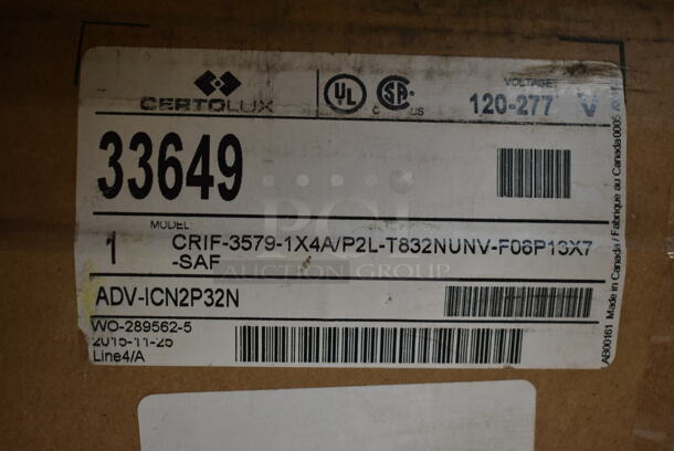 2 BRAND NEW IN BOX! Certolux 33649 White Metal Light Fixture. 2 Times Your Bid! - Image 3 of 5