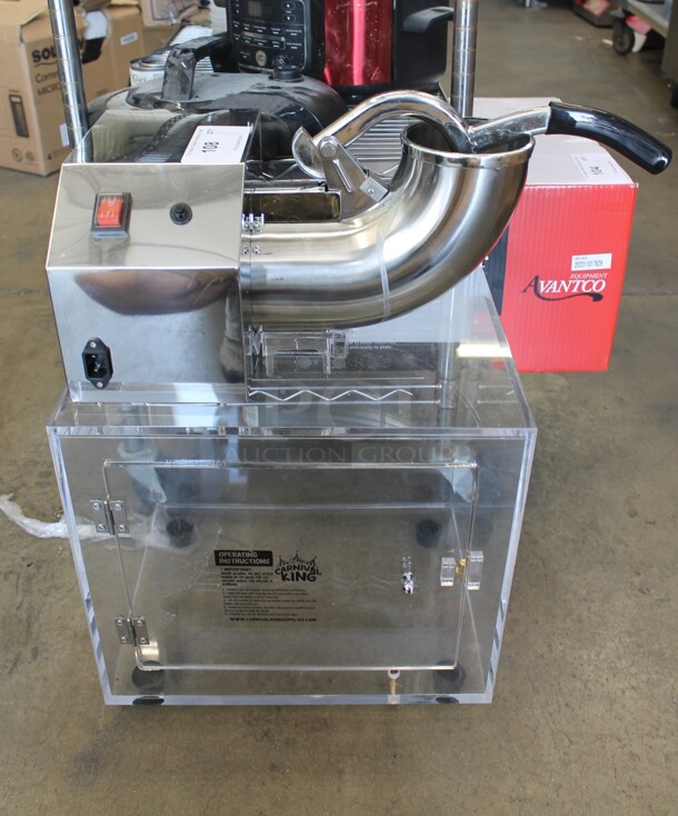 BRAND NEW SCRATCH AND DENT! Carnival King 382SCM250 Stainless Steel Commercial Countertop Sno Cone Ice Machine. 120 Volts, 1 Phase. Tested and Working! - Image 1 of 5