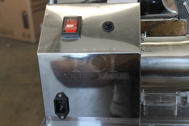 BRAND NEW SCRATCH AND DENT! Carnival King 382SCM250 Stainless Steel Commercial Countertop Sno Cone Ice Machine. 120 Volts, 1 Phase. Tested and Working! - Image 3 of 5