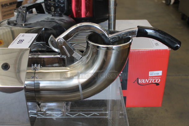 BRAND NEW SCRATCH AND DENT! Carnival King 382SCM250 Stainless Steel Commercial Countertop Sno Cone Ice Machine. 120 Volts, 1 Phase. Tested and Working! - Image 4 of 5