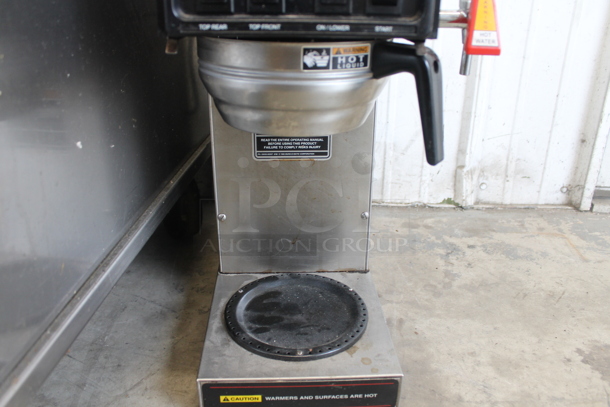 Bunn Stainless Steel Commercial Countertop 3 Burner Coffee Machine w/ Hot Water Dispenser and Metal Brew Basket. 110 Volts, 1 Phase. - Image 3 of 5