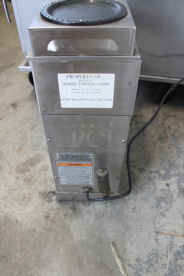 Bunn Stainless Steel Commercial Countertop 3 Burner Coffee Machine w/ Hot Water Dispenser and Metal Brew Basket. 110 Volts, 1 Phase. - Image 4 of 5