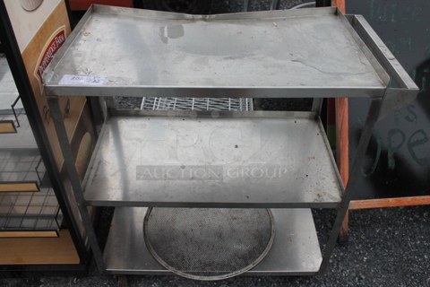 Stainless Steel Commercial 3 Tier Cart on Commercial Casters.