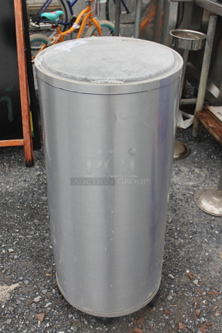 Gray Portable Cooler on Casters.