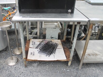 Stainless Steel Commercial Table w/ Metal Under Shelf. 