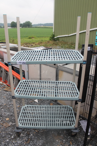 Metro Max Poly and Metal 3 Tier Shelving Unit on Commercial Casters. BUYER MUST DISMANTLE. PCI CANNOT DISMANTLE FOR SHIPPING. PLEASE CONSIDER FREIGHT CHARGES.
