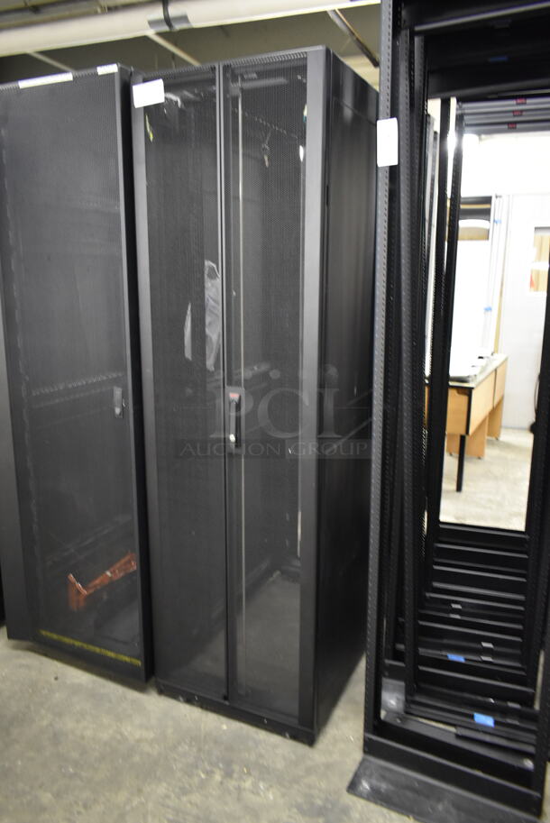 BRAND NEW! APC  Metal Commercial Floor Style NetShelter SC Enclosure Cabinet. BUYER MUST REMOVE. (CCS Basement) - Image 2 of 9