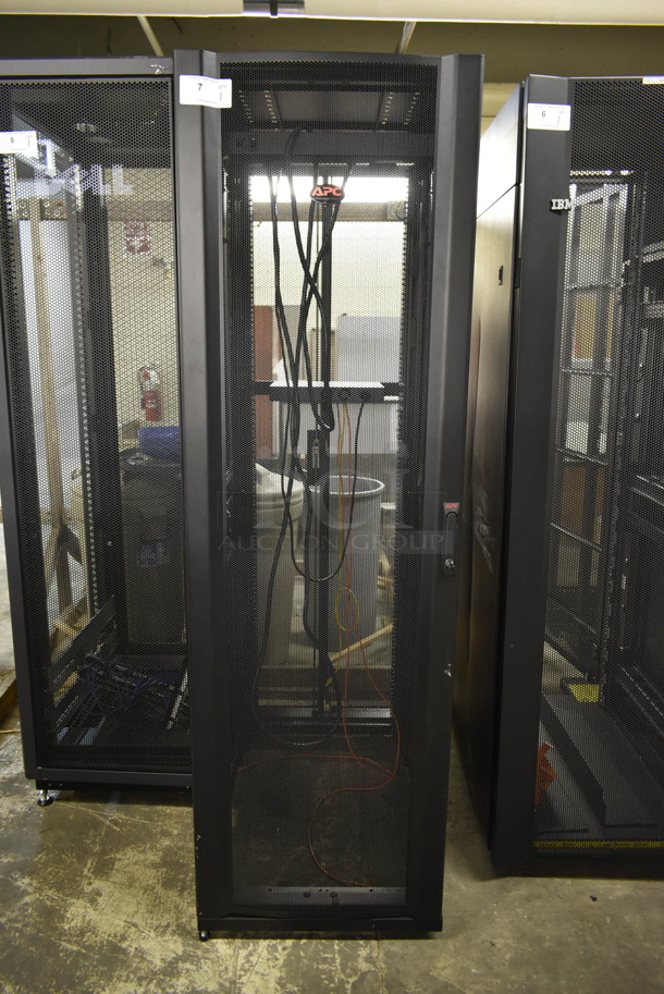 BRAND NEW! APC Metal Commercial Floor Style NetShelter SC Enclosure Cabinet. BUYER MUST REMOVE. (CCS Basement) - Image 1 of 7