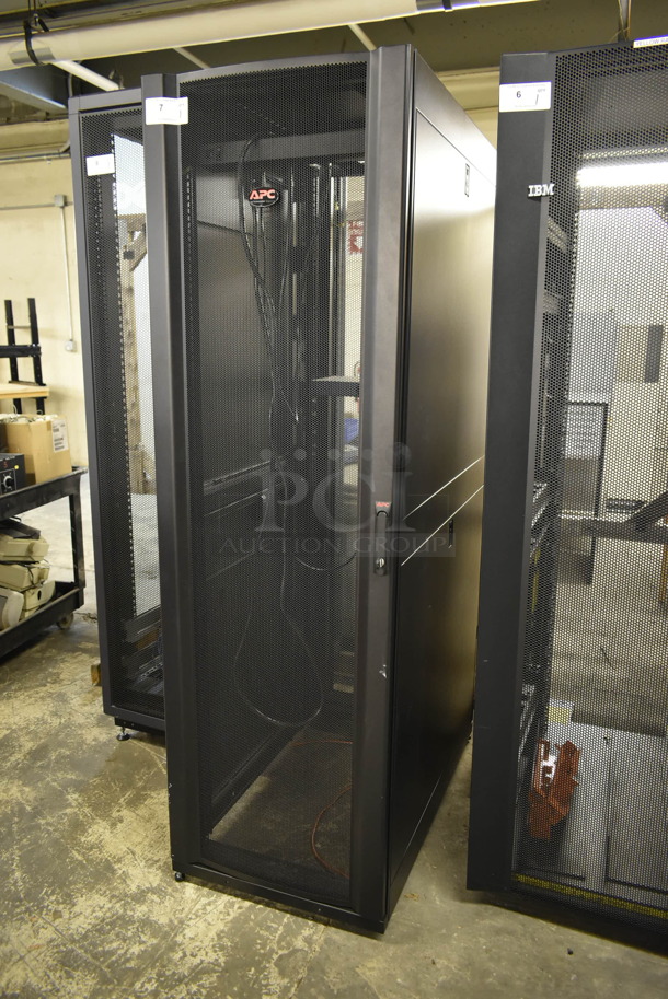 BRAND NEW! APC Metal Commercial Floor Style NetShelter SC Enclosure Cabinet. BUYER MUST REMOVE. (CCS Basement) - Image 2 of 7