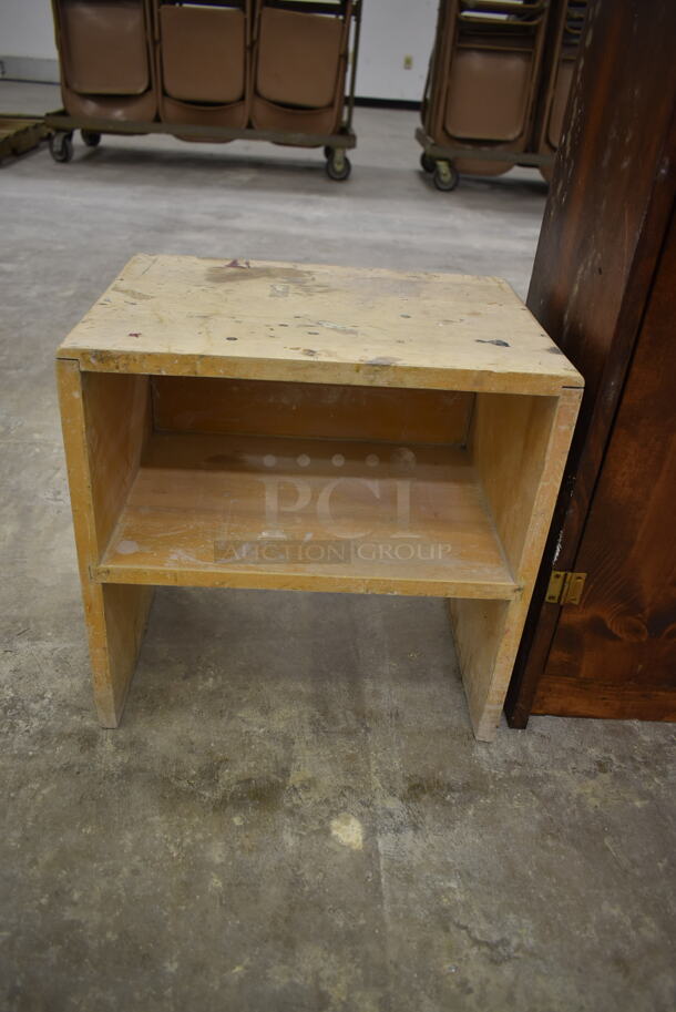 3 Items; Gray Metal 5 Drawer Filing Cabinet, Wooden Over Shelf w/ Cabinet and Wooden Unit. 3 Times Your Bid! (Main Building) - Image 12 of 12