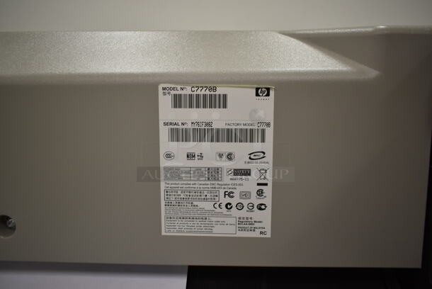 HP C7770B Metal Floor Style Large Format Printer on Casters. 100-240 Volts, 1 Phase. Was In Working Condition When Class Ended. (Main Building) - Image 7 of 9