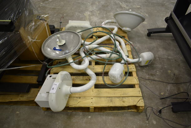PALLET LOT of 2 White Metal Light Fixtures. 2 Times Your Bid! (Main Building) - Image 1 of 7