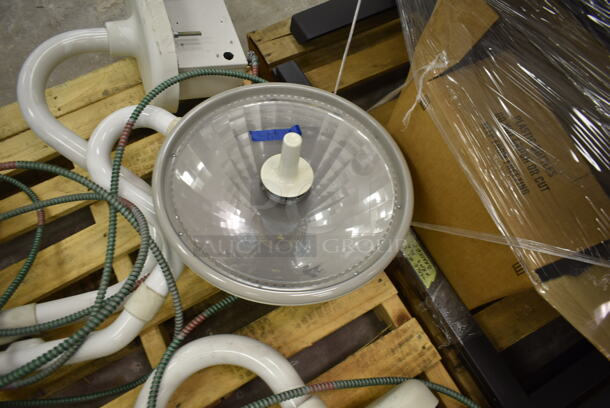 PALLET LOT of 2 White Metal Light Fixtures. 2 Times Your Bid! (Main Building) - Image 5 of 7