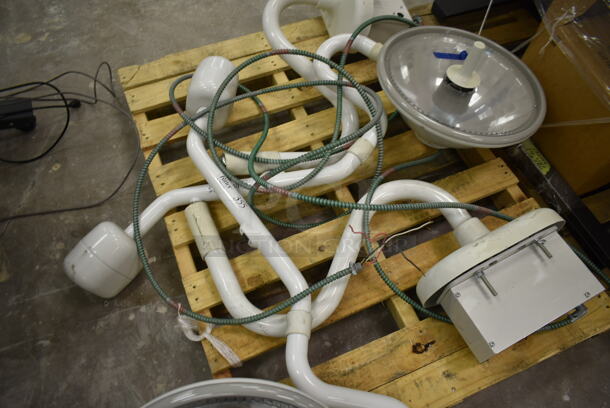 PALLET LOT of 2 White Metal Light Fixtures. 2 Times Your Bid! (Main Building) - Image 6 of 7