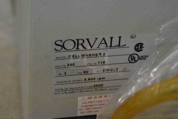 2 Sorvall Cellwasher 2 Metal Countertop Cell Washer Machine. 115 Volts, 1 Phase. 2 Times Your Bid! (Main Building) - Image 11 of 11