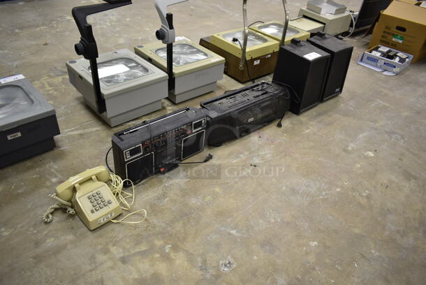 5 Items; Corded Telephone, General Electric 3-5452A Stereo Radio Cassette Recorder, 580 22742090 Portable Compact Disc System AM/FM Stereo Radio and 2 Anchor Speakers. 5 Times Your Bid! (Main Building) - Image 2 of 9
