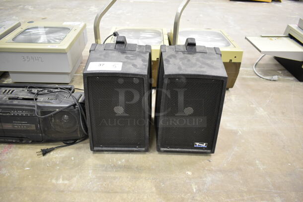 5 Items; Corded Telephone, General Electric 3-5452A Stereo Radio Cassette Recorder, 580 22742090 Portable Compact Disc System AM/FM Stereo Radio and 2 Anchor Speakers. 5 Times Your Bid! (Main Building) - Image 4 of 9