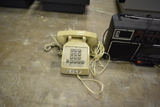 5 Items; Corded Telephone, General Electric 3-5452A Stereo Radio Cassette Recorder, 580 22742090 Portable Compact Disc System AM/FM Stereo Radio and 2 Anchor Speakers. 5 Times Your Bid! (Main Building) - Image 6 of 9