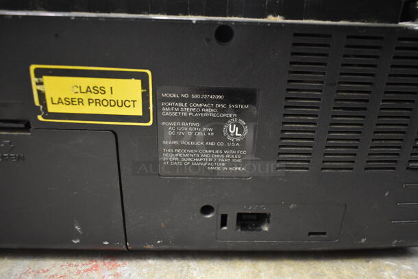 5 Items; Corded Telephone, General Electric 3-5452A Stereo Radio Cassette Recorder, 580 22742090 Portable Compact Disc System AM/FM Stereo Radio and 2 Anchor Speakers. 5 Times Your Bid! (Main Building) - Image 9 of 9