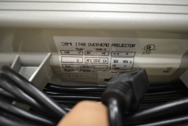 2 3M 1740 Metal Countertop Overhead Projectors. 120 Volts, 1 Phase. 2 Times Your Bid! (Main Building) - Image 5 of 5
