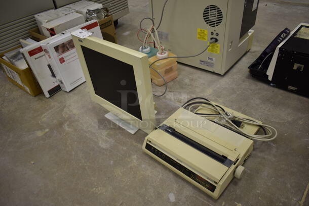 2 Items; GEM GL-821A 17" LCD Monitor and Okidata GE5256K Monochrome Impact Printer. 2 Times Your Bid! (Main Building) - Image 2 of 10